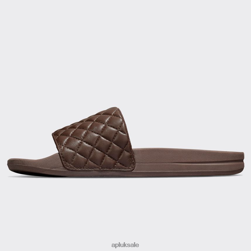 APL Lusso Slide 14 - VH8XNZ679 APL Shoes UK Chocolate Women Slides