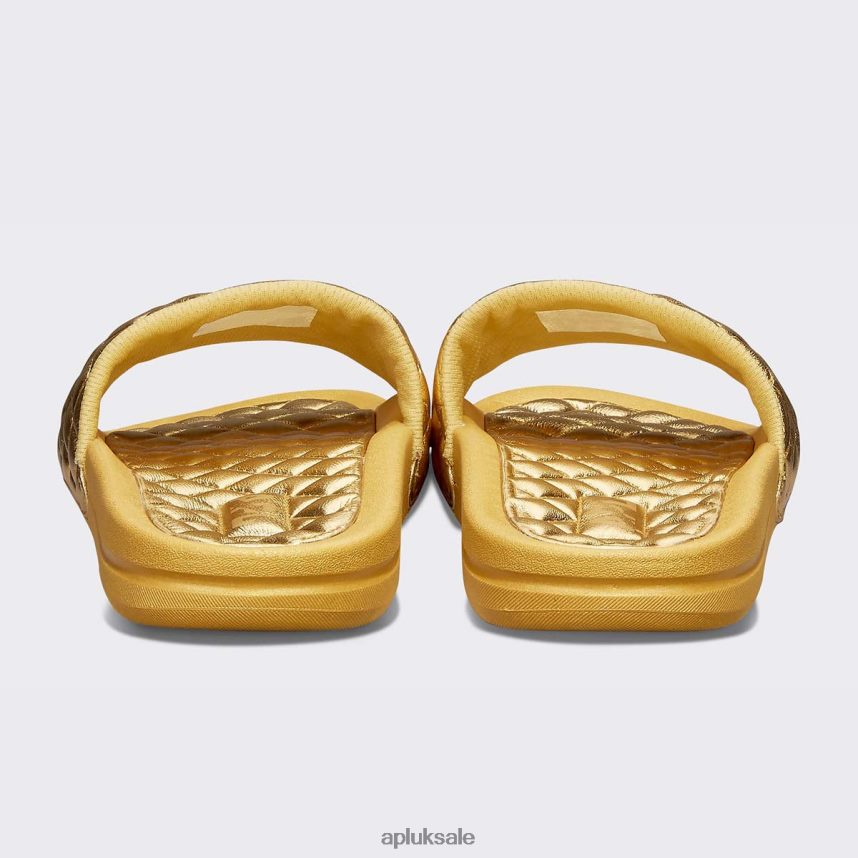 APL Lusso Slide 14 - VH8XNZ681 APL Shoes UK Metallic Gold Women Slides