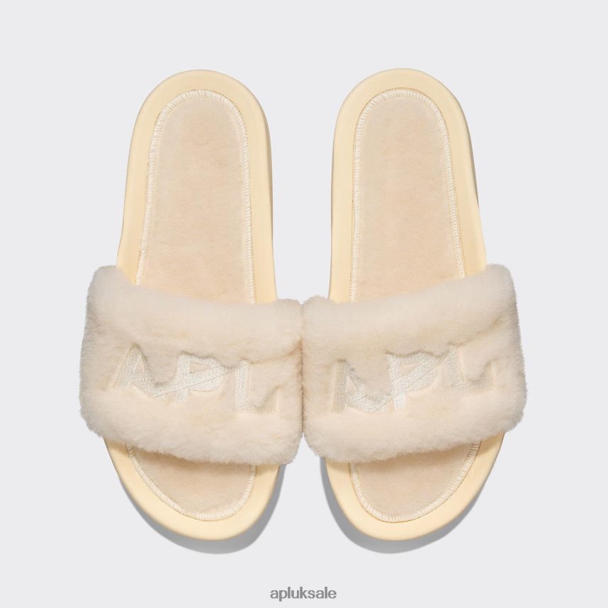 APL Shearling Slide - VH8XNZ527 APL Shoes UK Vanilla Women Slides