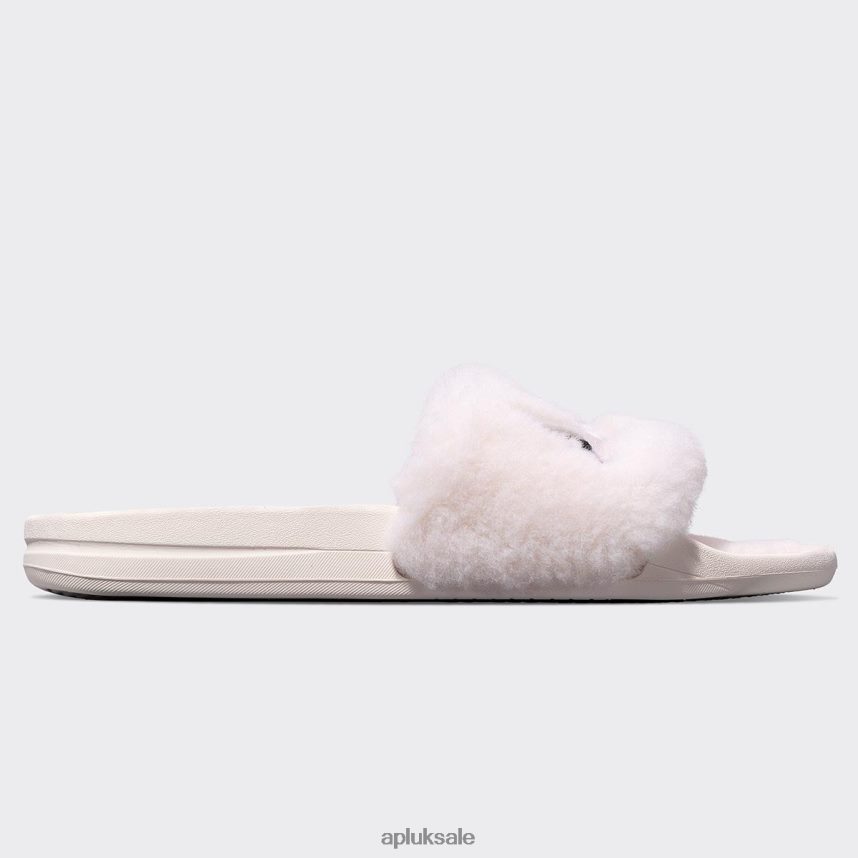 APL Shearling Slide - VH8XNZ577 APL Shoes UK Sea Salt/Black Women Slides
