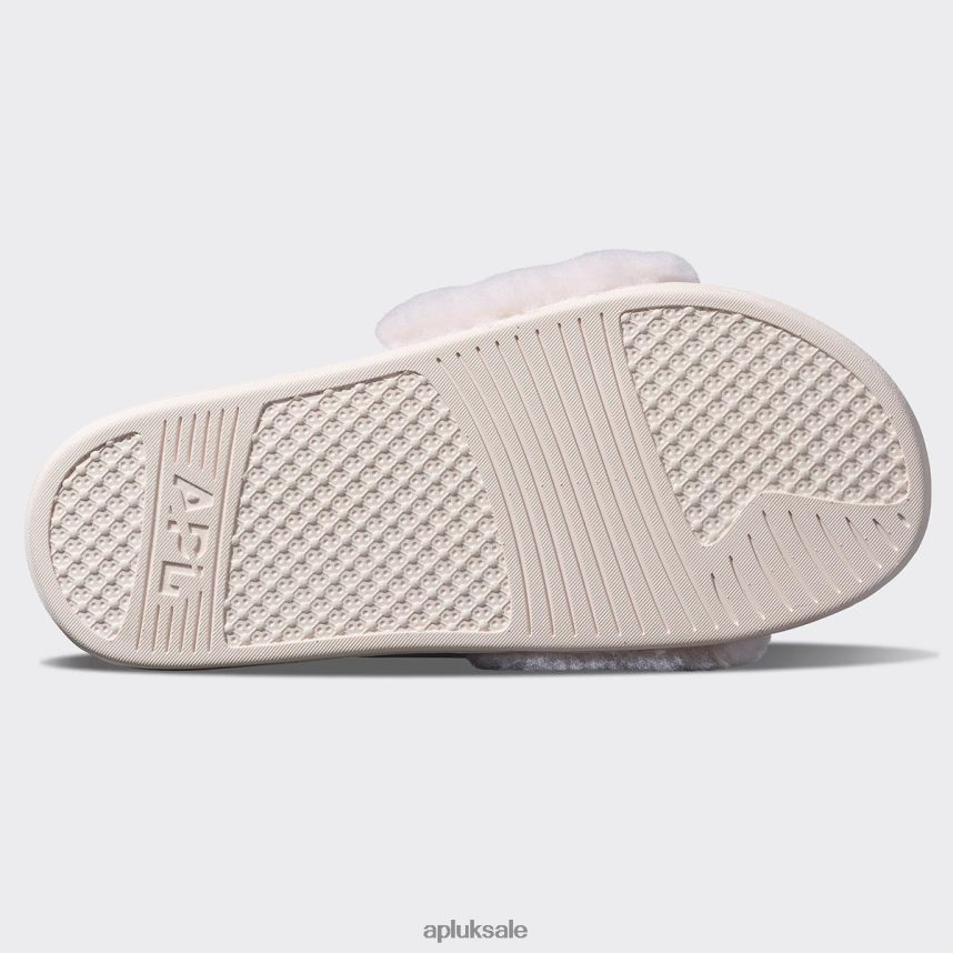 APL Shearling Slide - VH8XNZ577 APL Shoes UK Sea Salt/Black Women Slides