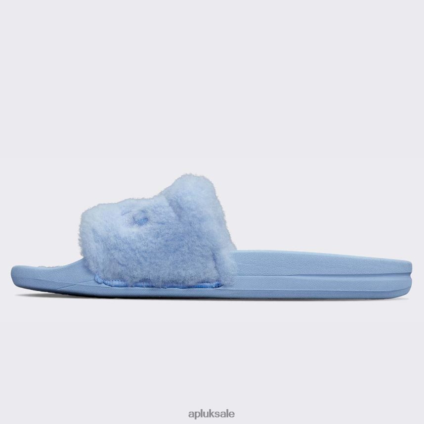 APL Shearling Slide - VH8XNZ600 APL Shoes UK Ice Blue Women Slides