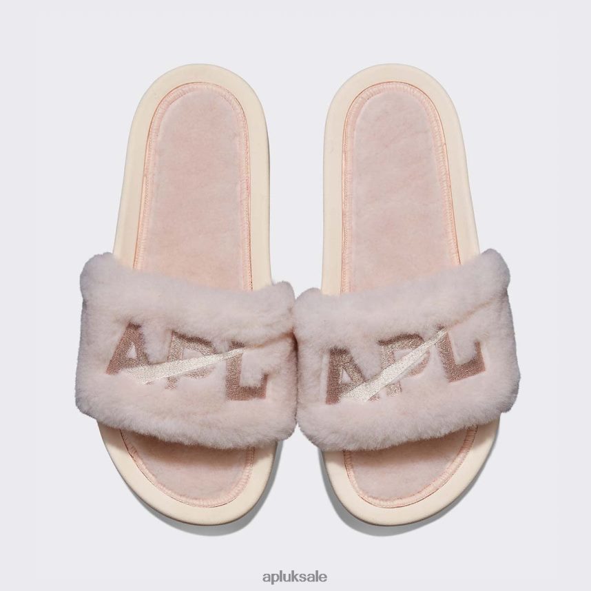 APL Shearling Slide - VH8XNZ612 APL Shoes UK Creme/Rose Dust Women Slides
