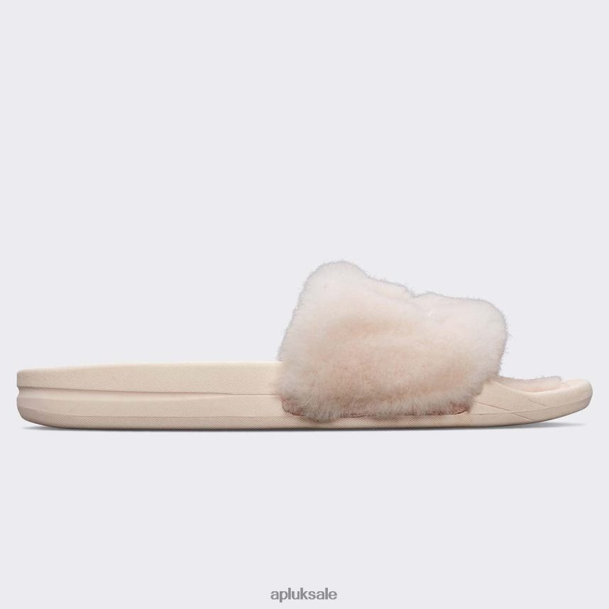 APL Shearling Slide - VH8XNZ612 APL Shoes UK Creme/Rose Dust Women Slides