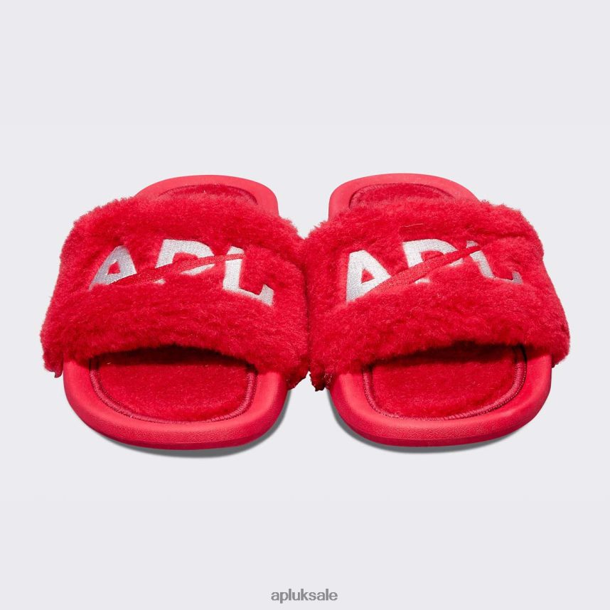 APL Shearling Slide - VH8XNZ614 APL Shoes UK Red/Silver Women Slides