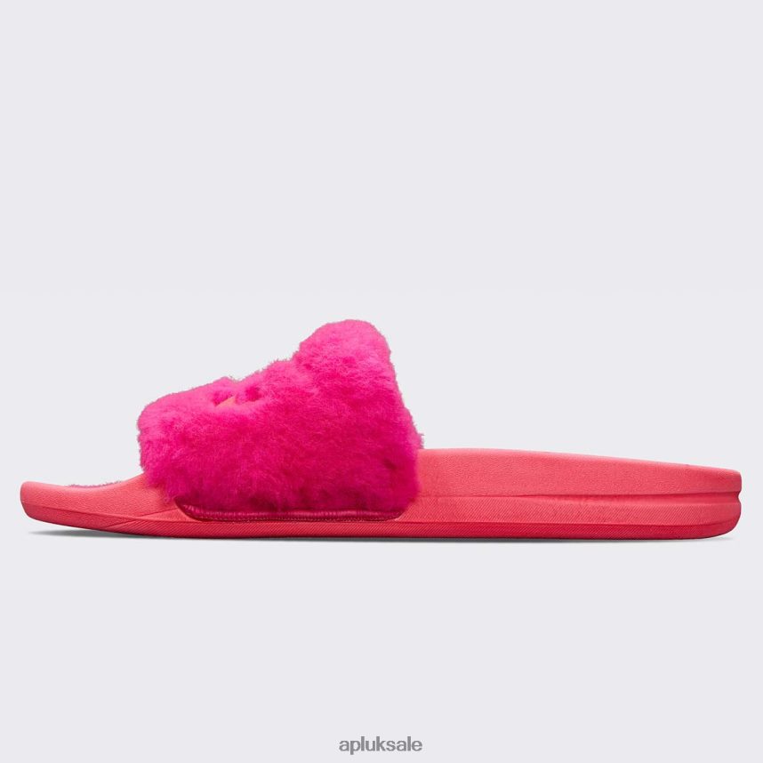 APL Shearling Slide - VH8XNZ659 APL Shoes UK Neon Pink Women Slides
