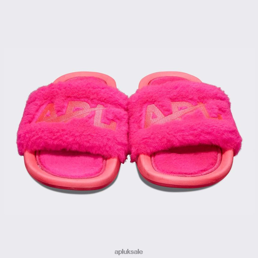 APL Shearling Slide - VH8XNZ659 APL Shoes UK Neon Pink Women Slides