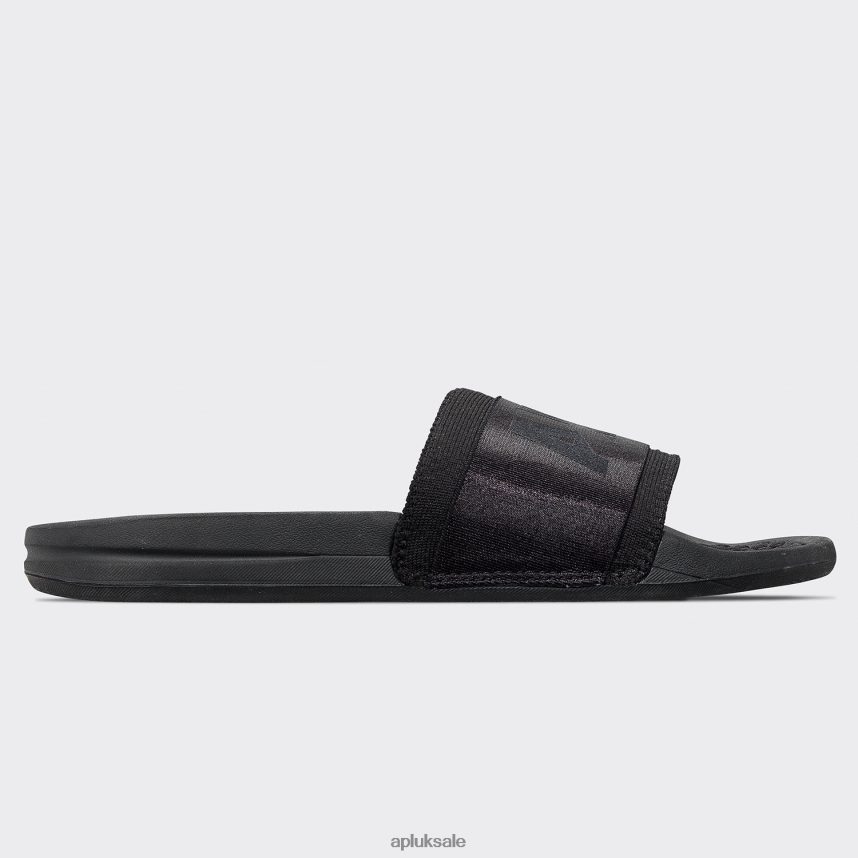 APL TechLoom Satin Slide - VH8XNZ591 APL Shoes UK Black Women Slides