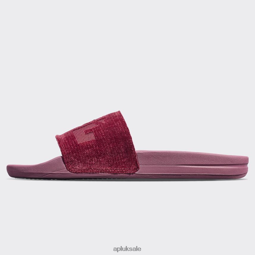 APL TechLoom Velvet Slide - VH8XNZ529 APL Shoes UK Burgundy Women Slides
