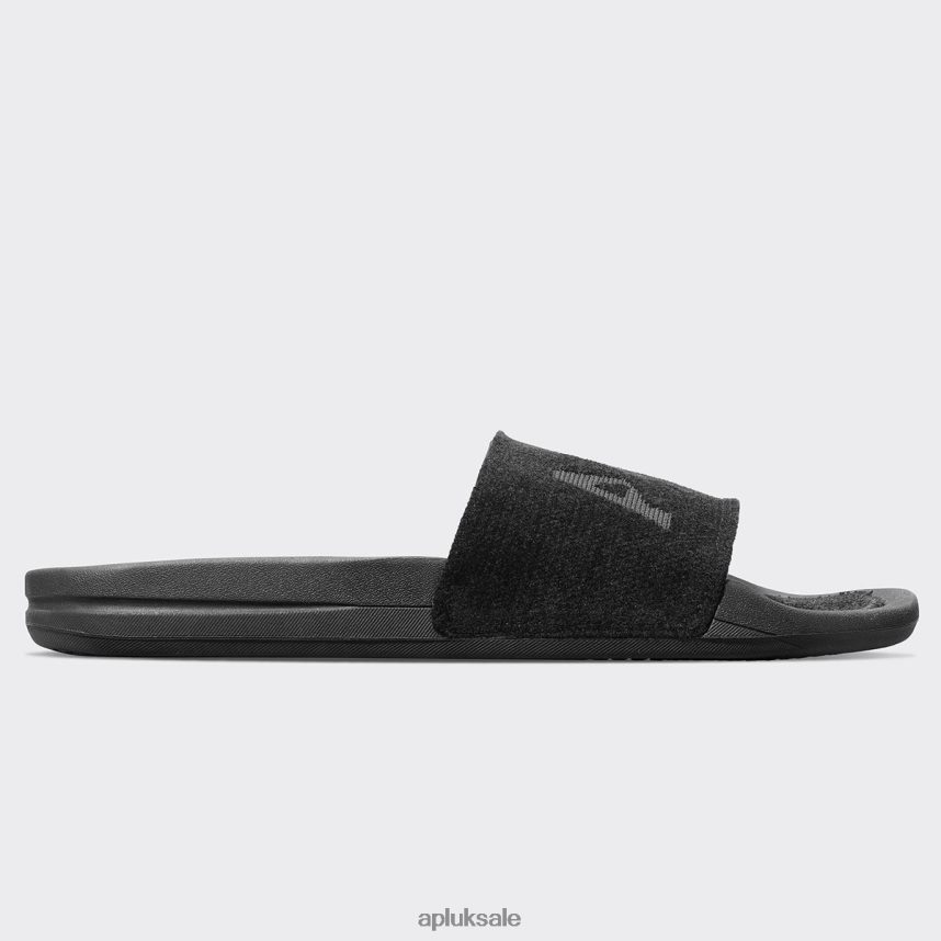 APL TechLoom Velvet Slide - VH8XNZ542 APL Shoes UK Black Women Slides