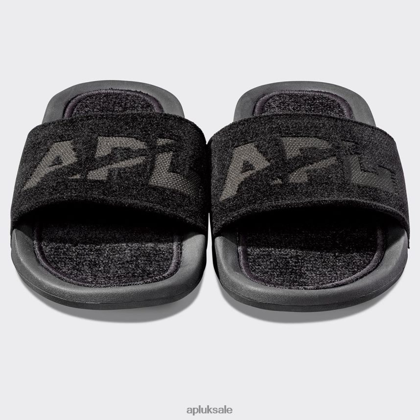 APL TechLoom Velvet Slide - VH8XNZ542 APL Shoes UK Black Women Slides