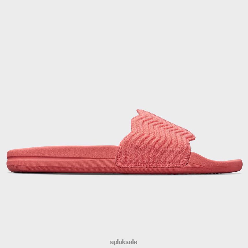 APL TechLoom ZigZag Slide - VH8XNZ554 APL Shoes UK Fire Coral Women Slides