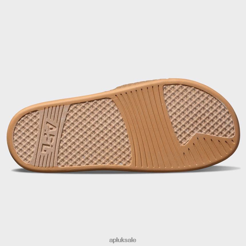 APL TechLoom ZigZag Slide - VH8XNZ571 APL Shoes UK Tan Women Slides