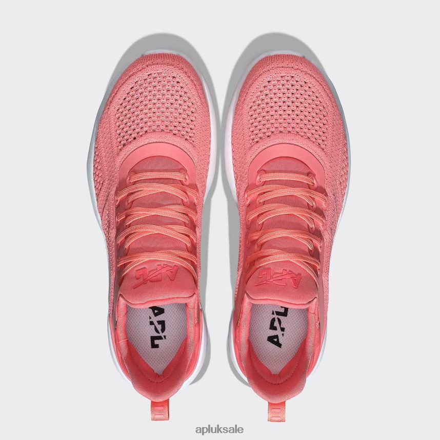 APL TechLoom Tracer 51 - VH8XNZ474 APL Shoes UK Fire Coral/White/Clear Women Training